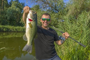 Man holding a bass